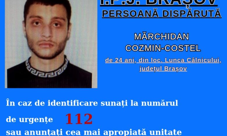Tânăr din județul Brașov, dat dispărut / A plecat luni de la domiciliu, iar de atunci nu se mai știe de el / Update: A fost găsit 3 Tânăr | MyTex.ro