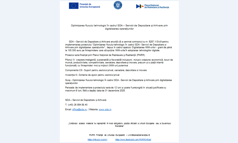 Optimizarea fluxului tehnologic în cadrul SDA – Servicii de Depozitare și Arhivare prin digitalizarea operațiunilor 5 | MyTex.ro