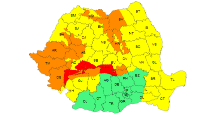 Atenție! Brașovul, sub coduri roșu, portocaliu și galben de vreme rea / Viscol cu peste 120 km/h 7 Atenție! | MyTex.ro