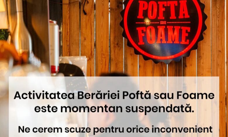 Activitatea Berăriei Poftă sau Foame este suspendată 3 Activitatea | MyTex.ro