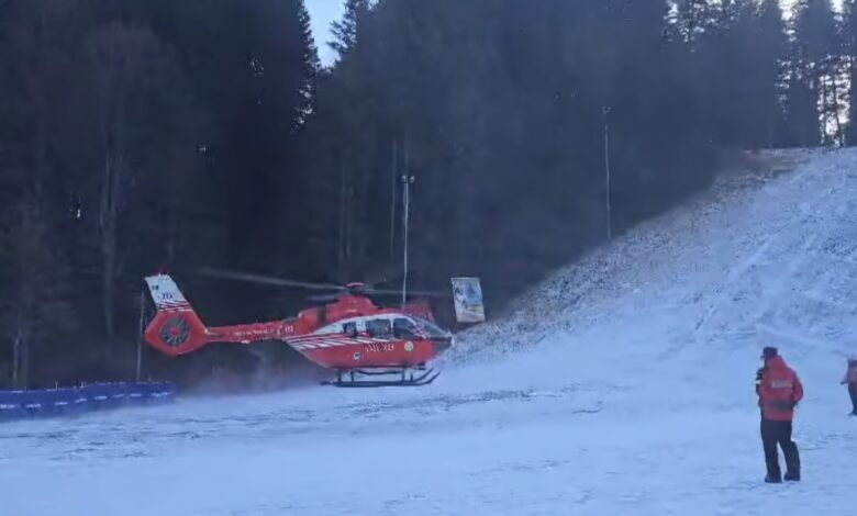 Turistă preluată de elicopterul POA Brașov, după ce a fost rănită grav de o sanie 3 Turistă | MyTex.ro