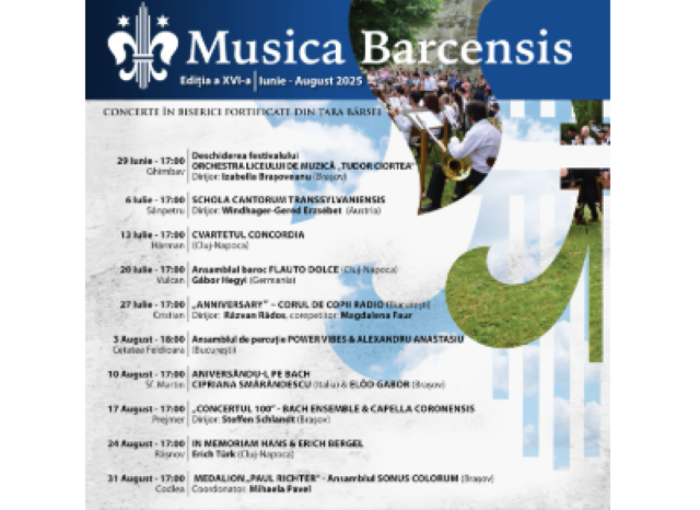 Musica Barcensis 2025. Cetățile fortificate ale Brașovului vor vibra din nou 3 Musica Barcensis 2025 | MyTex.ro