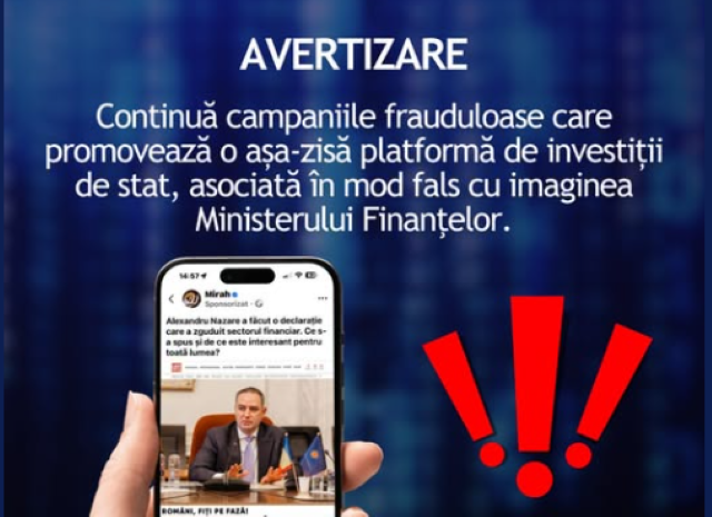 Avertisment DNSC. Platforme false de investiții folosesc ilegal imaginea Ministerului Finanțelor 3 Avertisment DNSC | MyTex.ro