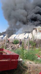 Incendiu service auto