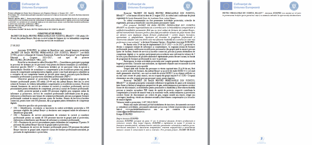 COMUNICAT DE PRESĂ 9 | MyTex.ro