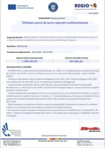 Comunicat lansare proiect - Înființare punct de lucru reparații multifuncționale 5 Comunicat | MyTex.ro