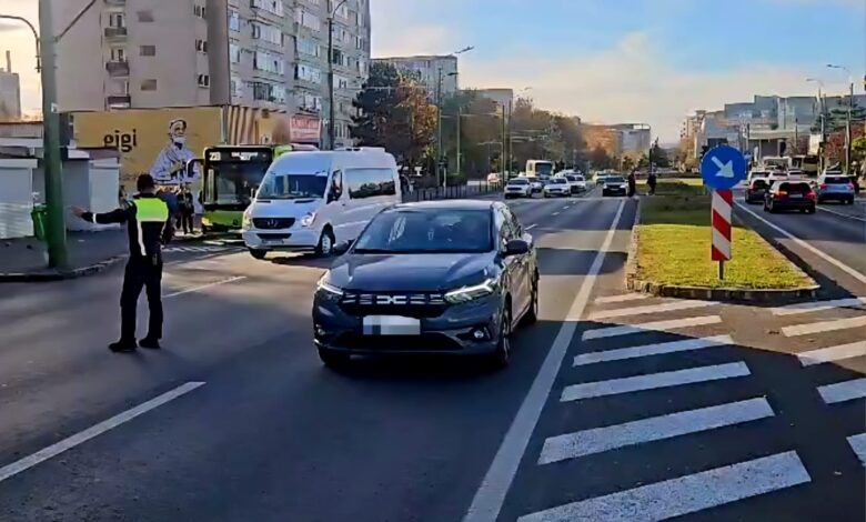 Controale de amploare, astăzi, inclusiv cu radare, în zona trecerilor de pietoni din Brașov 3 controale trecere de pietoni