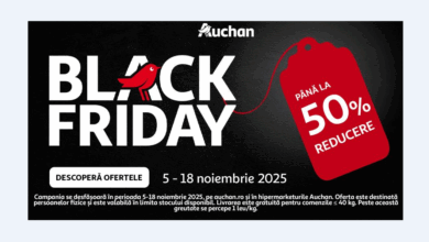 Auchan dă startul Black Friday 2025: peste 1.500 de produse cu reduceri de până la 50% în magazine și pe auchan.ro 1 | MyTex.ro