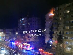 Ultima oră. Incendiu într-un apartament din Brașov! O persoană a suferit arsuri pe față și pe membre 8 Incendiu | MyTex.ro