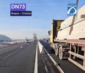 DRDP montează separatoare de sens la ieșire din Brașov spre Cristian 10 DRDP | MyTex.ro