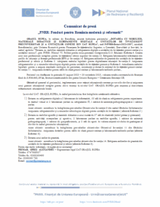 Comunicat de presă - „PNRR: Fonduri pentru România modernă și reformată!” 7 | MyTex.ro