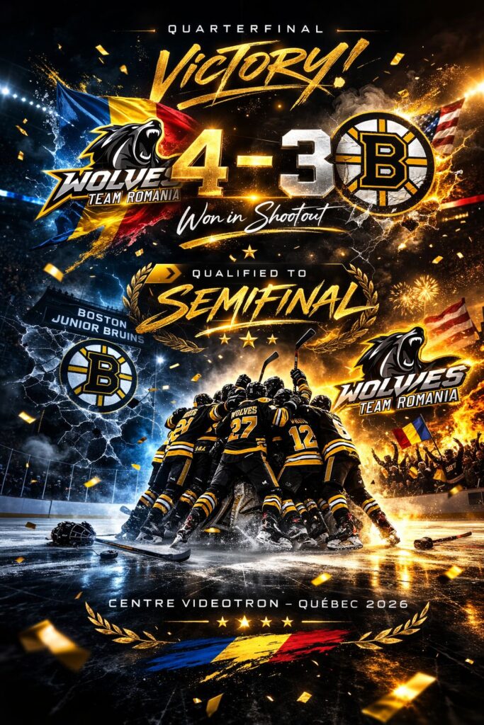 Team Wolves Romania, senzaţie în Canada. Puştii români, în semifinale la Pee-Wee 2026 7 Team Wolves Romania | MyTex.ro