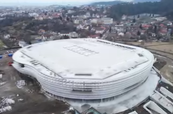 Progres spectaculos la Sala Polivalentă din Brașov: Structura este aproape gata! Ce urmează pe șantierul gestionat de MIS Grup 3 Braşov | MyTex.ro