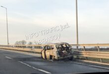 Un autoturism s-a făcut scrum pe Ocolitoarea Brașovului 3 | MyTex.ro