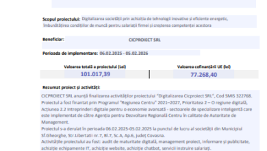 Comunicat finalizare proiect - CICPROIECT SRL 5 | MyTex.ro