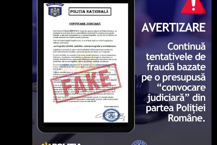 Atenție la înșelătorie! Infractorii trimit citații false în numele Poliției Române 3 citații | MyTex.ro