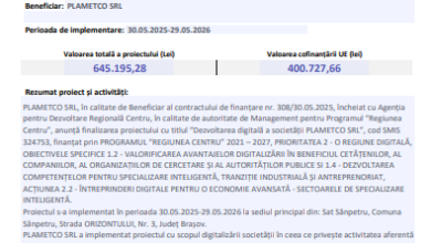 Comunicat finalizare proiect 5 | MyTex.ro