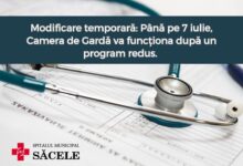 BRAȘOV. Atenție, program redus la Camera de Gardă a Spitalului Municipal Săcele! 8 | MyTex.ro