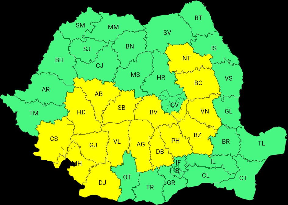 Alerte meteo în Brașov! ANM a emis trei avertizări pentru județ 18 Brașov | MyTex.ro