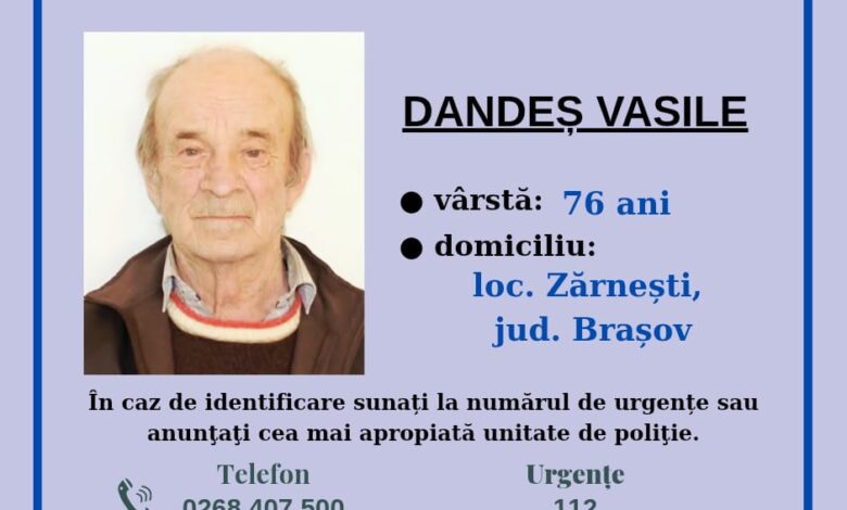 Alertă în Brașov! Un bărbat de 76 de ani din Zărnești a dispărut / Unde ar fi fost văzut ultima dată 3 brașov | MyTex.ro