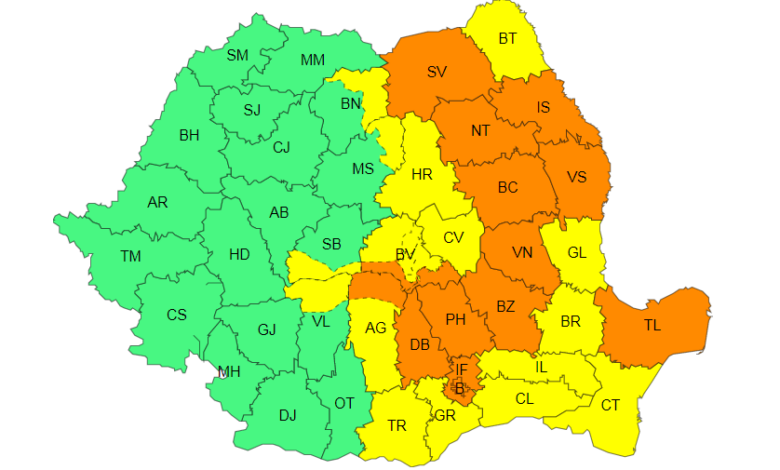 ALERTĂ METEO: Cod Portocaliu de vijelii, grindină și furtuni violente în sudul județului Brașov! 3 Braşov | MyTex.ro