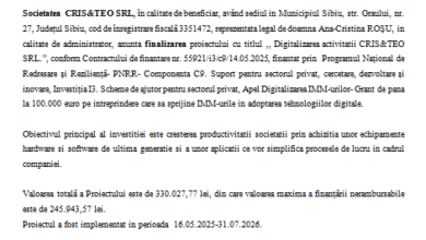 COMUNICAT DE PRESĂ - Finalizare implementare proiect „PNRR: Fonduri pentru România modernă și reformată!” 5 | MyTex.ro