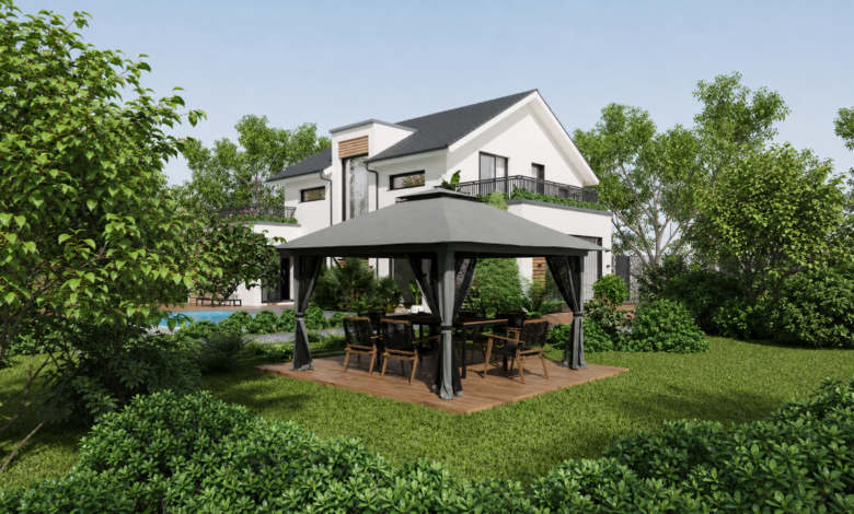 Foișor, pavilion sau cort de grădină, în funcție de cât timp îl ții montat 3 | MyTex.ro