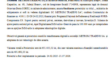 COMUNICAT DE PRESĂ - Finalizare implementare proiect „PNRR: Fonduri pentru România modernă și reformată!” 5 | MyTex.ro