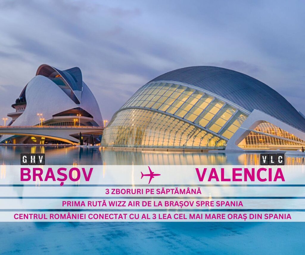 Primele zboruri directe Brașov - Spania. Destinaţia aleasă de Wizz Air. Când vor începe cursele și cât costă biletele 9 Primele zboruri directe Brașov - Spania | MyTex.ro