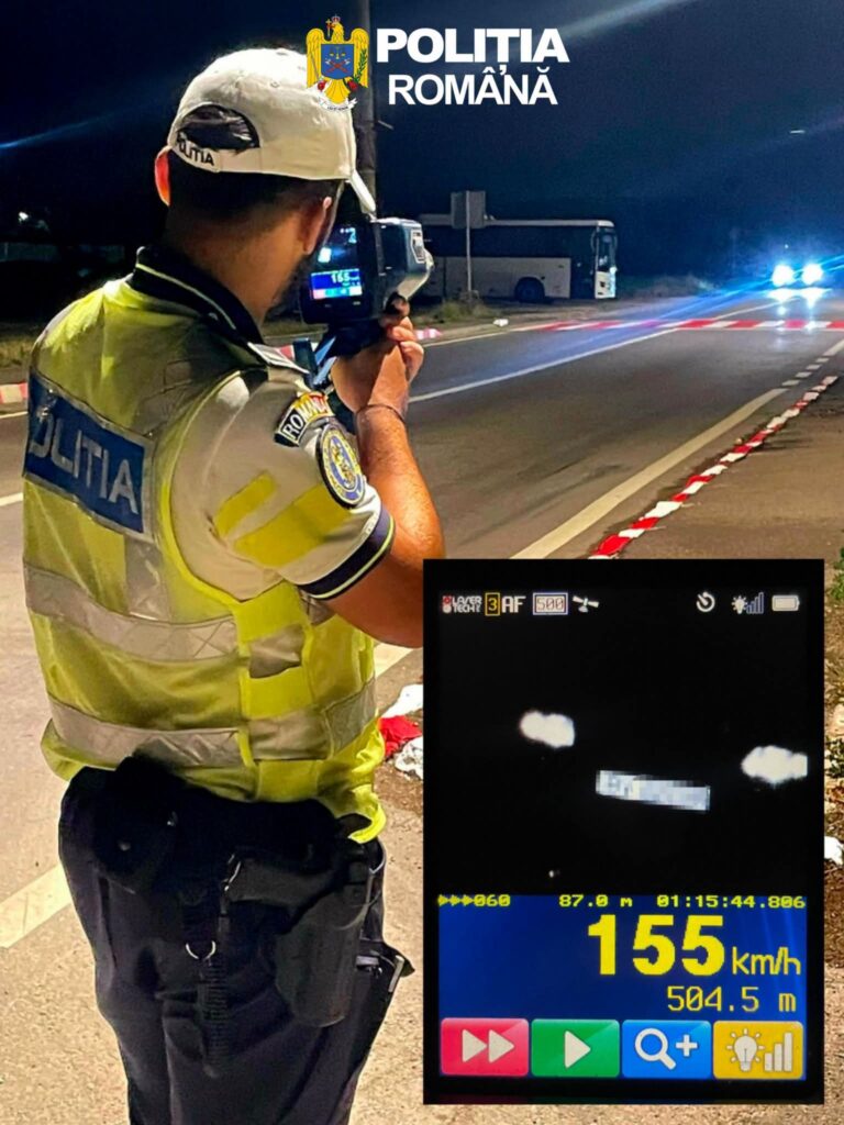 Șofer vitezoman suspendat: 155 km/h în oraș, pericol imens