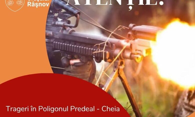 BRAȘOV | Exerciții militare de tragere în poligonul Predeal–Cheia. Accesul în zonele de siguranță, interzis 3 Brașov | MyTex.ro