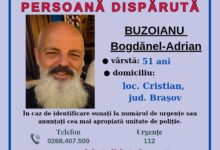 BRAȘOV. Bărbat de 51 de ani din Cristian, dat dispărut după ce ar fi plecat de la domiciliu în 12 august fără a reveni 8 | MyTex.ro
