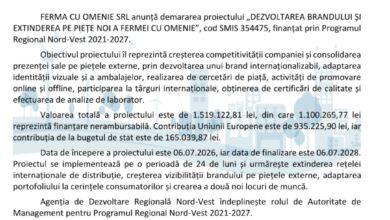 Comunicat de presă privind lansarea proiectului „Dezvoltarea brandului și extinderea pe piețe noi" 12 Comunicat | MyTex.ro