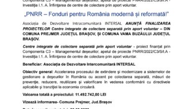 Comunicat de presă - Anunț de finalizare al proiectului 5 | MyTex.ro
