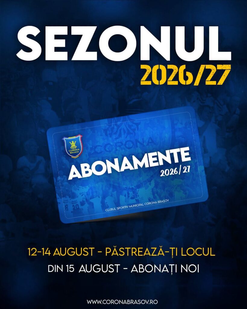 Corona Brașov începe vânzarea abonamentelor pentru sezonul 2026-2027. Abonaţii vechi au prioritate 6 Corona Brașov | MyTex.ro