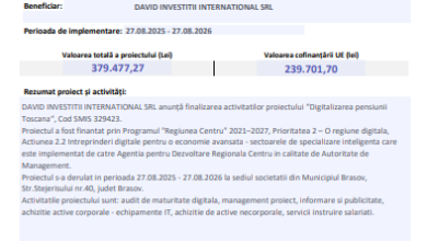 Comunicat finalizare proiect 7 Brașov | MyTex.ro