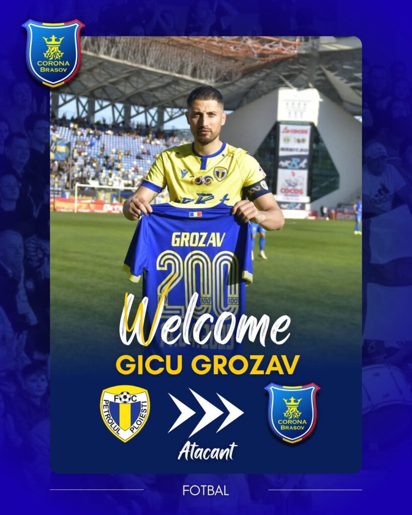 Gicu Grozav, oficial la Corona Brașov. Prezentare în tricoul… Petrolului 7 Gicu Grozav | MyTex.ro