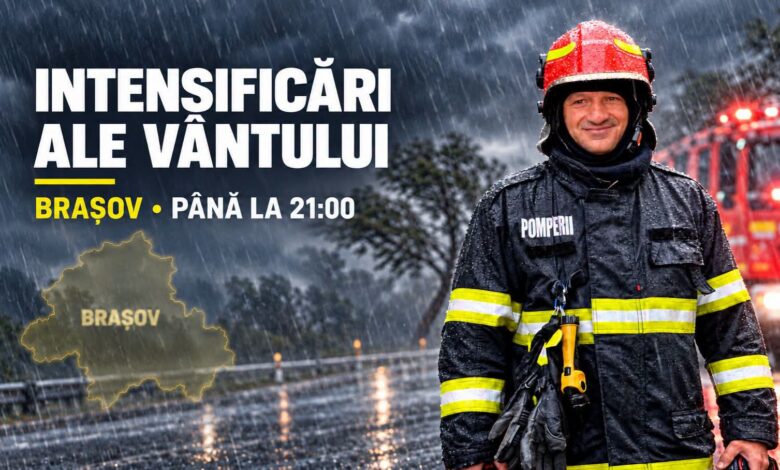 Brașovenii, sfătuiți de pompieri să evite anumite zone, în contextul atenționării de vânt puternic 3 Vânt | MyTex.ro