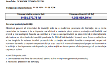 Comunicat finalizare proiect 5 | MyTex.ro