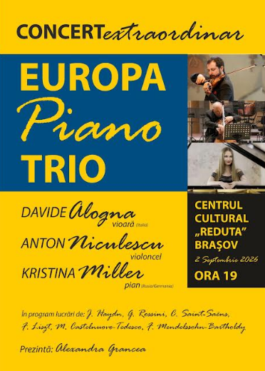 Europa Piano Trio - o nouă voce a muzicii de cameră europene, prezentat în premieră la Brașov de Fundația Euterpe 9 | MyTex.ro