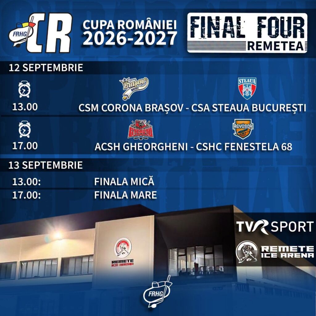 Corona Brașov, al doilea pas spre „cvadruplă”. Programul semifinalelor Cupei României la hochei 7 Corona Brașov | MyTex.ro