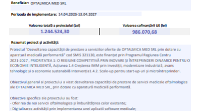 Comunicat finalizare proiect 5 | MyTex.ro