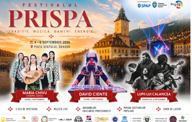 Festivalul PRISPA 2026 aduce „Toată România” la Brașov, în Piața Sfatului: Parada costumelor, spectacole și reprezentanți ai Administrației Prezidențiale 3 brașov | MyTex.ro