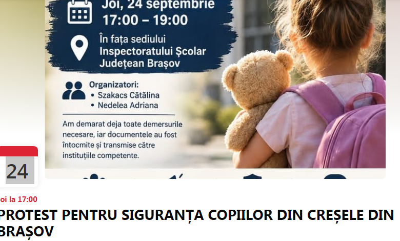 Părinții din Brașov vor protesta în fața IŞJ împotriva reducerilor de personal din creșe: „Vrem răspunsuri și soluții” 3 Braşov | MyTex.ro