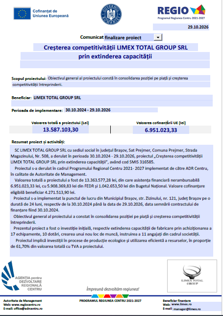 Comunicat | MyTex.ro