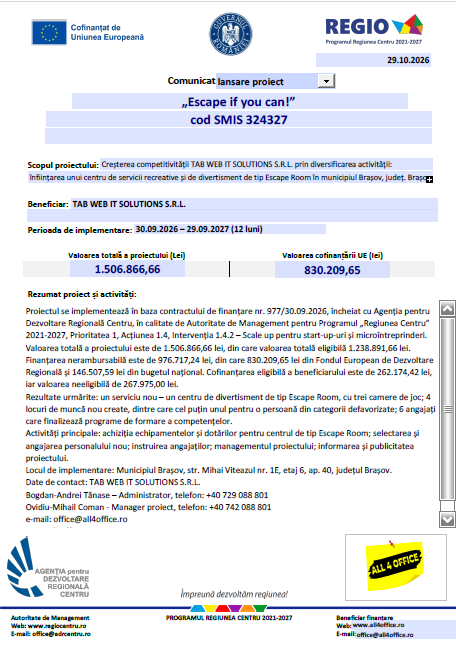 Comunicat | MyTex.ro