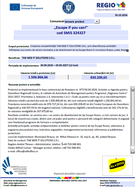 Comunicat | MyTex.ro
