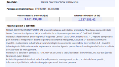 Comunicat finalizare proiect 5 | MyTex.ro