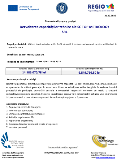 Comunicat lansare proiect 26 | MyTex.ro