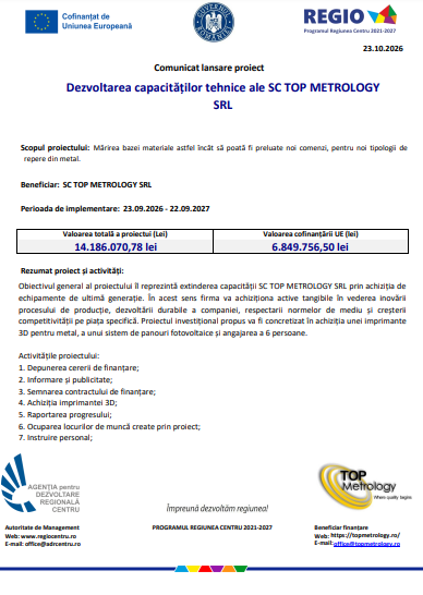 Comunicat lansare proiect 26 | MyTex.ro